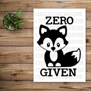 *2 for $20* Zero Fox Given vinyl decal Sticker Handcrafted